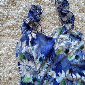 Dressbarn Blue and White Floral Dress